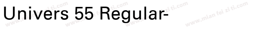 Univers 55 Regular字体转换